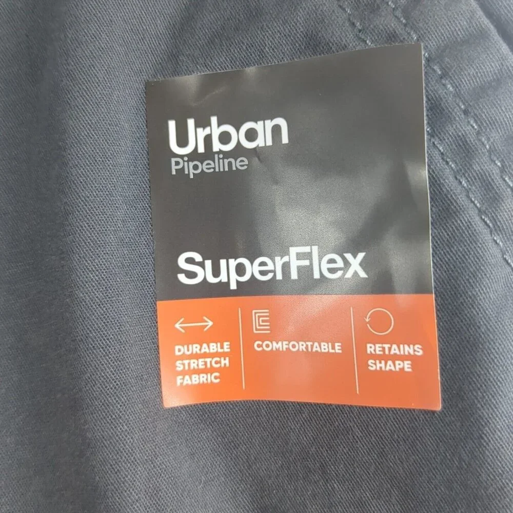Urban Pipeline Superflex Shorts 29 Hits At The Knee Charcoal Gray Flat Front NWT